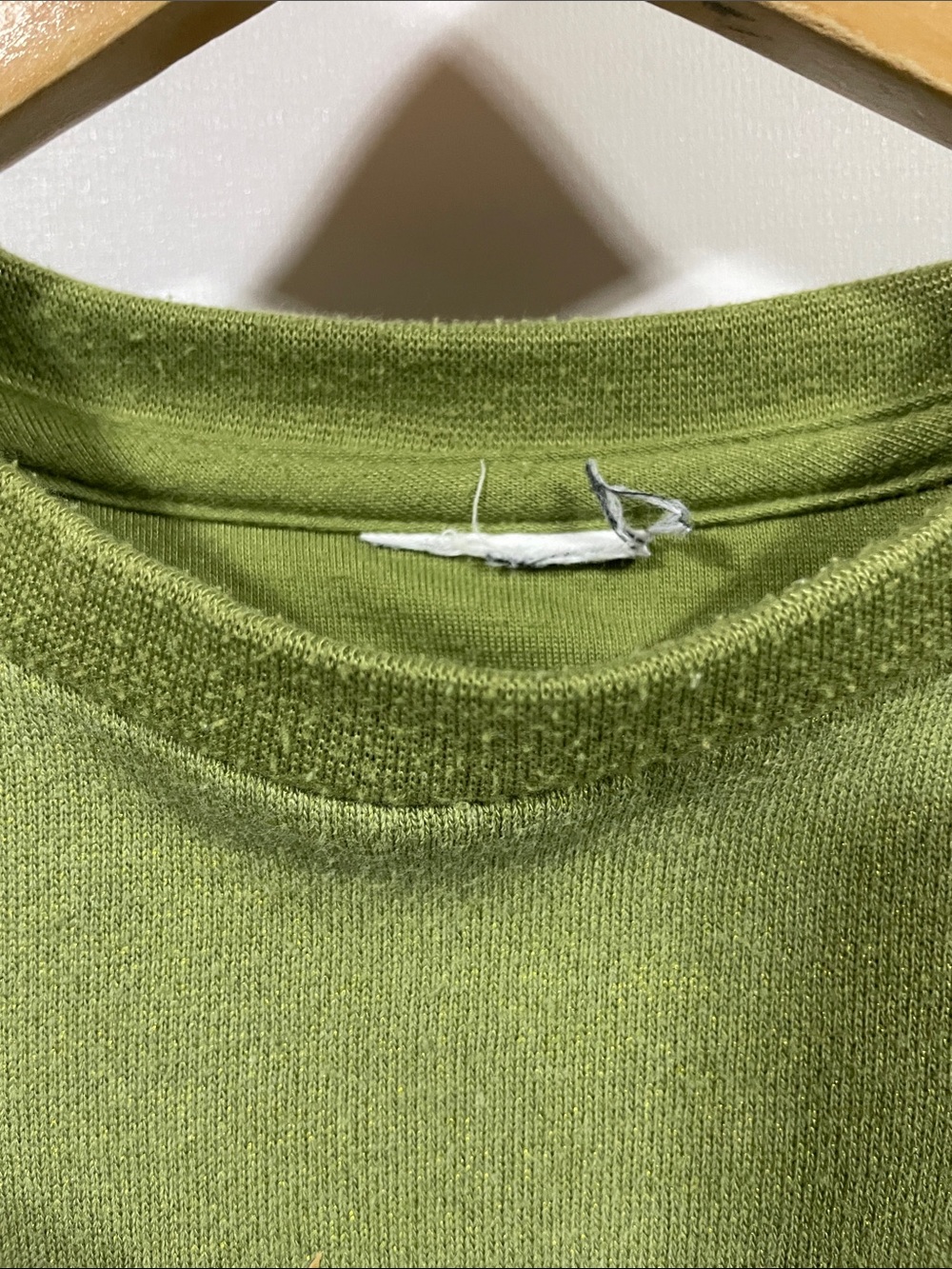 Nike Olive Green Crewneck with Yellow center Swoosh - Picture 2 of 5